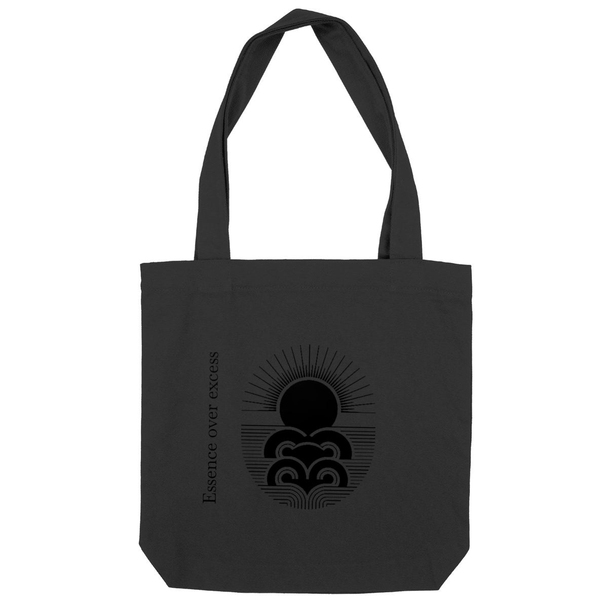 Quiet Geometry Tote - front_black